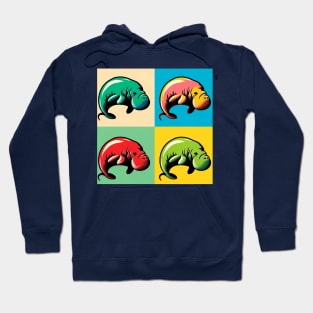 Pop Dugong Art - Trendy Marine Life Hoodie